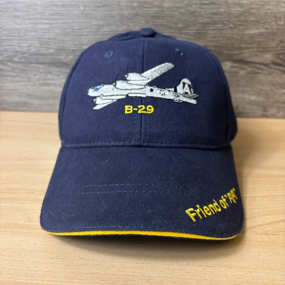 Boeing‎ B-29 Superfortress Hat Cap Strap Back Blue Gold Logo Adjustable